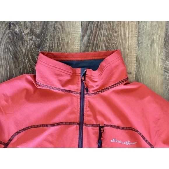 Eddie Bauer Jacket Mens‎ Large First Ascent Orange Pockets Full Zip Outdoor EUC - Picture 5 of 12